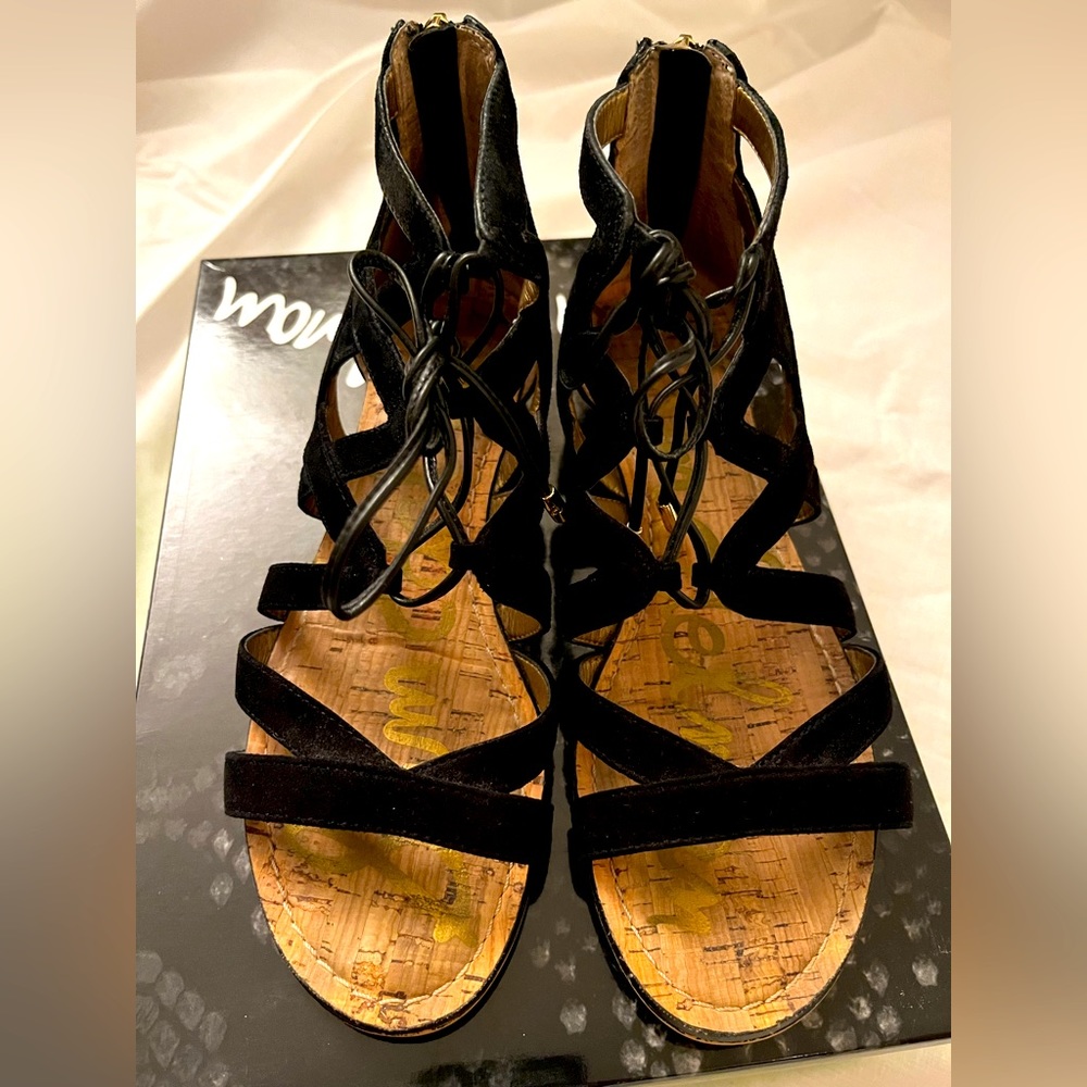 Sam Edelman Black Suede Dawson sandle